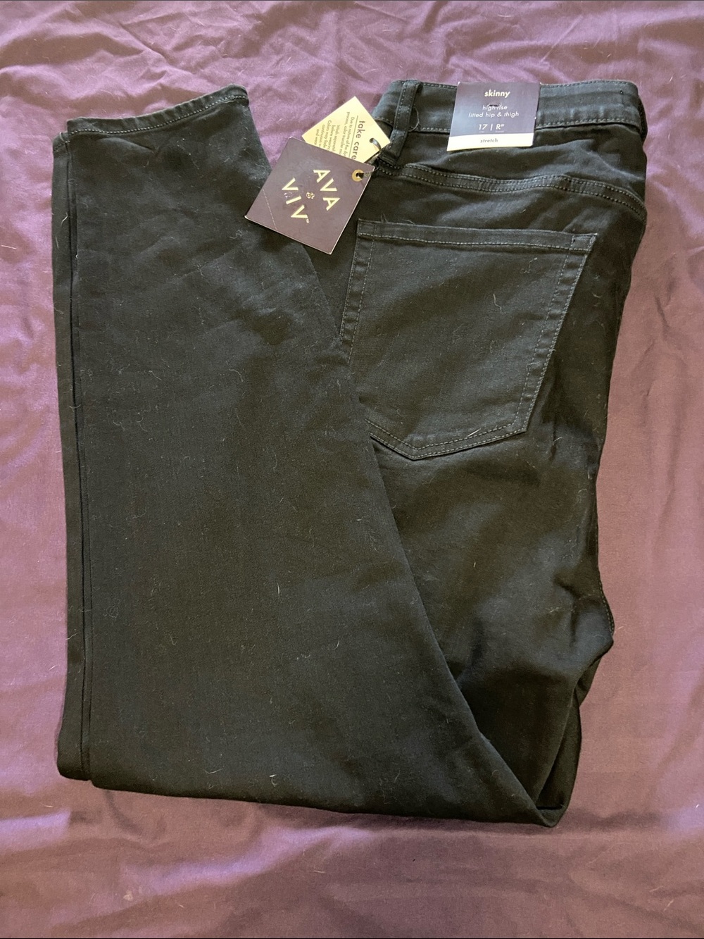 Ava & Viv High Rise Skinny Jeans in Black